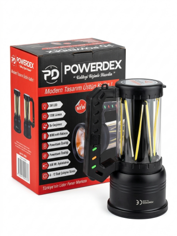 Powerdex PD-9800 40W 4000 Lümen Şarj Edilebilir Projektör El Feneri