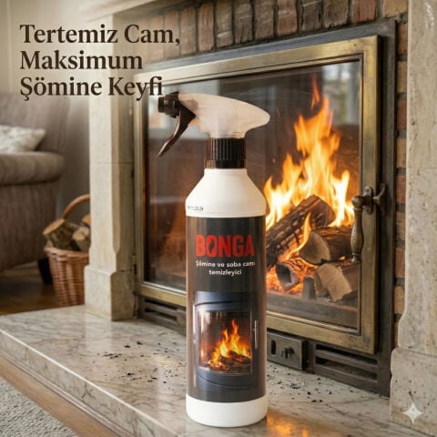 Bonga Şömine Camı ve Izgara Temizleyici Sprey 500 ML – Soba ve Fırın Temizleyici