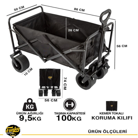 Funky Chairs Katlanır Vagon Plaj ve Kamp Arabası