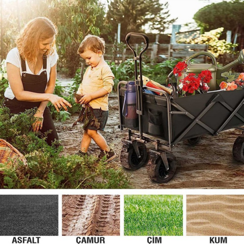 Funky Chairs Katlanır Vagon Plaj ve Kamp Arabası