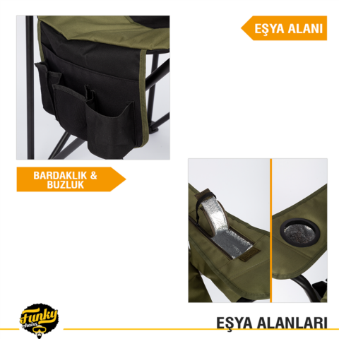 Funky Chairs Big Boy Katlanabilir XL Kamp Sandalyesi