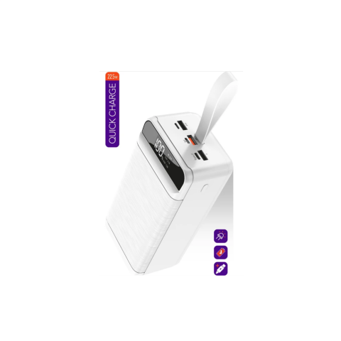 Powerway QC60 Siyah 60.000 Mah PD 22.5W Hızlı Şarj Led Işıklı Powerbank