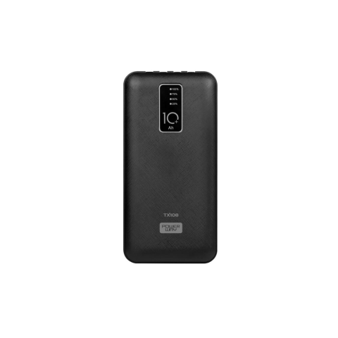 Powerway TX108 Siyah 10.000 mAh Dijital Göstergeli Ekstra Kablolu 4 Çıkışlı Powerbank