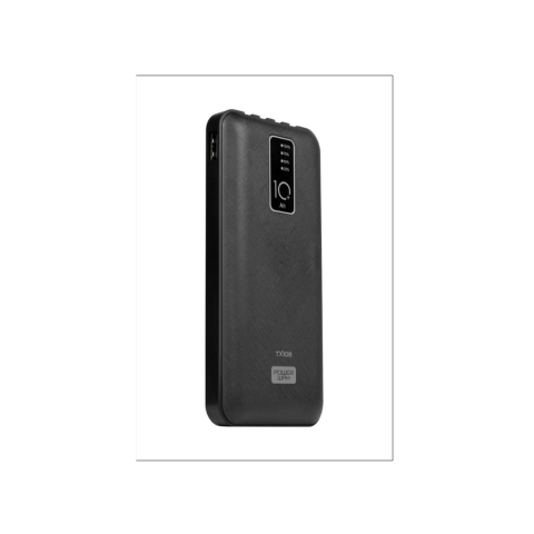 Powerway TX108 Siyah 10.000 mAh Dijital Göstergeli Ekstra Kablolu 4 Çıkışlı Powerbank