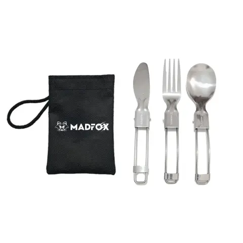 Madfox Heavy Duty 3IN1 Katlanır Çatal Kaşık Bıçak Seti