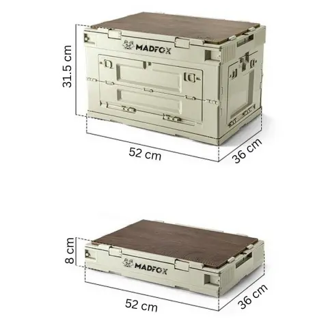 Madfox Çok Fonksiyonlu Katlanabilir Kamp Saklama Kutusu