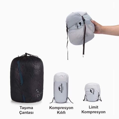 Naturehike CWZ400 Ultralight Kaz Tüyü Uyku Tulumu -9°C