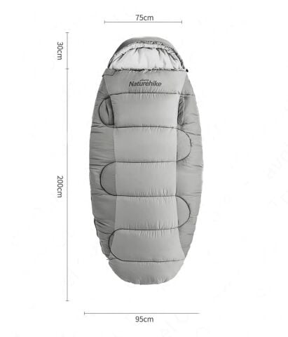 Naturehike PS200 Oval Ultralight Uyku Tulumu -4°C ( Cloudy Grey )