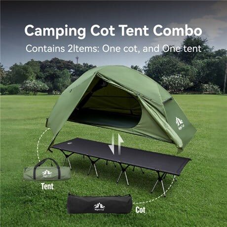 Night Cat ZP-13 80 cm 4 Mevsim Alümiyum Kampet ve Çadır Seti - Yeşil