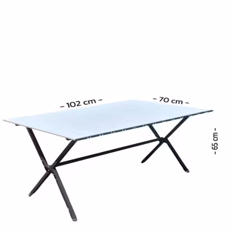Ramses Premium 6 Kişilik Xl Katlanır Alüminyum Masa