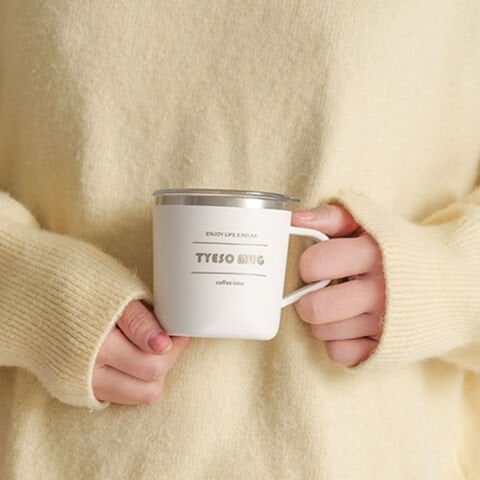 Tyeso Cubic Mug Vakumlu Paslanmaz Çelik  Termal Kapaklı 300ML