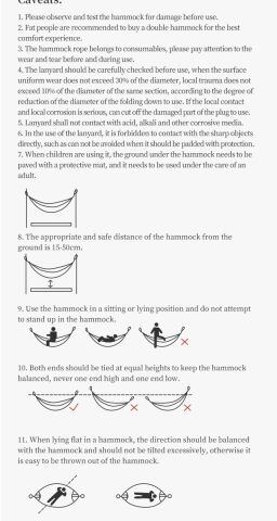 Naturehike Ultralight Swing Tek Kişilik Hamak |340T Pongee|