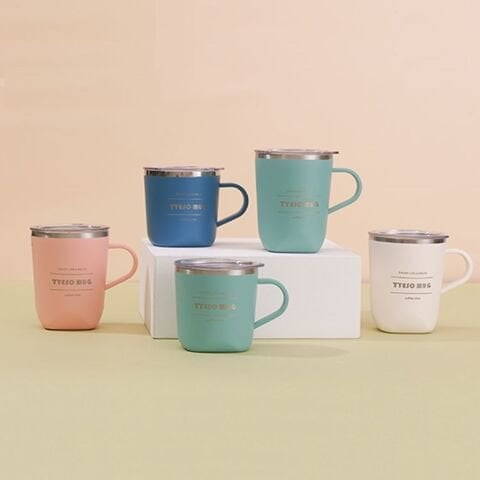 Tyeso Cubic Mug Vakumlu Paslanmaz Çelik  Termal Kapaklı 300ML