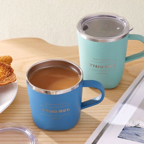 Tyeso Cubic Mug Vakumlu Paslanmaz Çelik  Termal Kapaklı 300ML