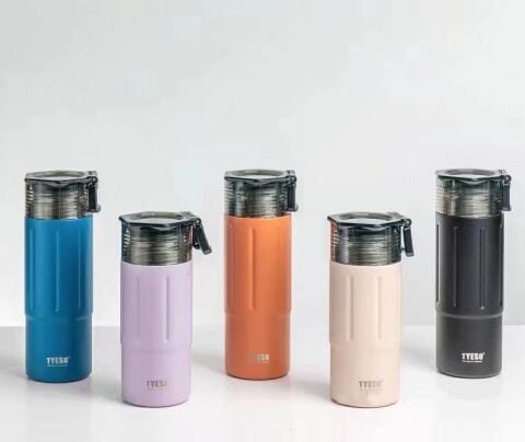 Tyeso Tritan Termos Vakumlu YalıtımlI Çift Kapaklı Kulplu 600ML