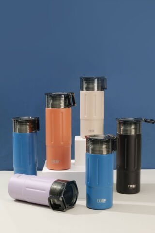 Tyeso Tritan Termos Vakumlu YalıtımlI Çift Kapaklı Kulplu 600ML