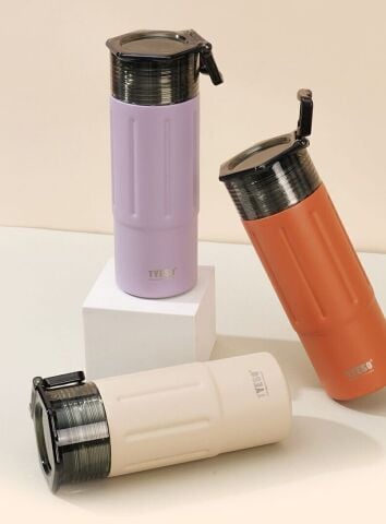 Tyeso Tritan Termos Vakumlu YalıtımlI Çift Kapaklı Kulplu 600ML