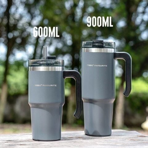Tyeso Maxus Mug Vakumlu Çift Duvarlı Isı Yalıtımlı Pipetli 600 ML