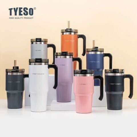 Tyeso Maxus Mug Vakumlu Çift Duvarlı Isı Yalıtımlı Pipetli 600 ML