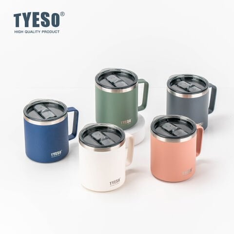 Tyeso Silviya Mug Vakumlu Paslanmaz Çift Duvarlı Termal Kapaklı 400ML