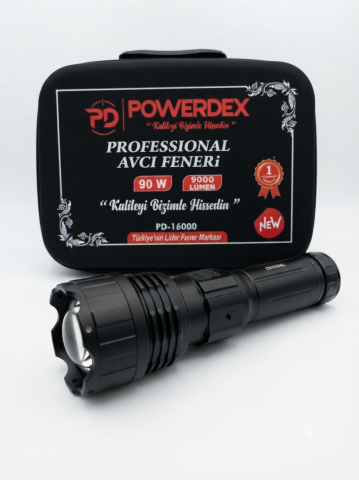 Powerdex PD-16000 Profesyonel Avcı El Feneri 90W 9000 Lümen