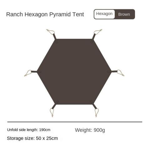Naturehike Hexagon Ranch Piramit Çadır Matı [ Altıgen ]
