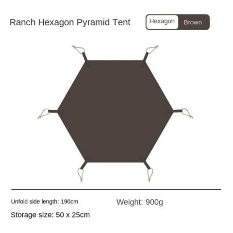 Naturehike Hexagon Ranch Piramit Çadır Matı [ Altıgen ]