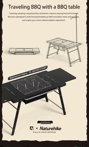 Naturehike Multifunctional Travel Barbecue + Katlanabilir Masalı