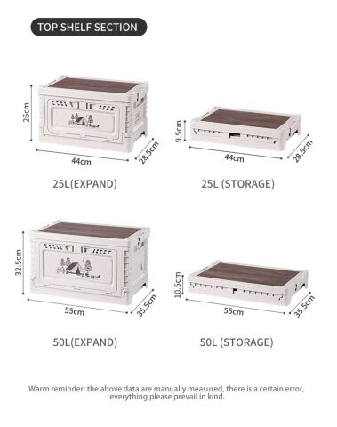 Naturehike Ling yue L (PP) Kapaklı Katlanır Saklama Kutusu [ Seyahat Organizatörü ]