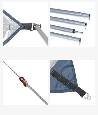 Naturehike Hexagon Sunrise Canopy 3.5x4 mt Tarp [Güneş ve Rüzgar Koruma Tentesi]