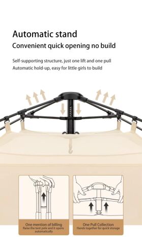 Naturehike Ango UPF 50+ Gölgelikli Otomatik Kurulum Kamp Çadırı