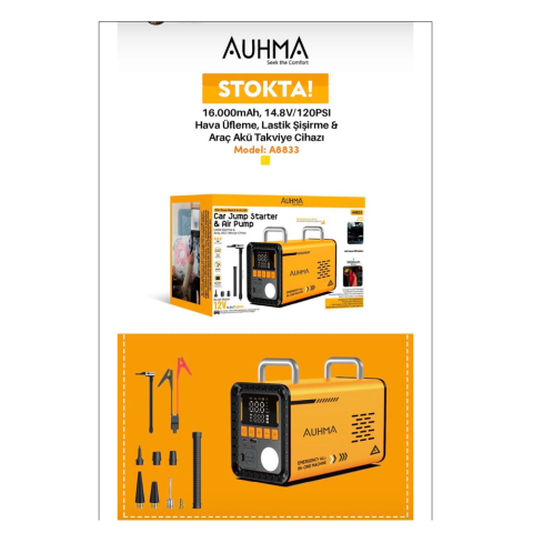 Auhma Akü Takviye 16.000Mah