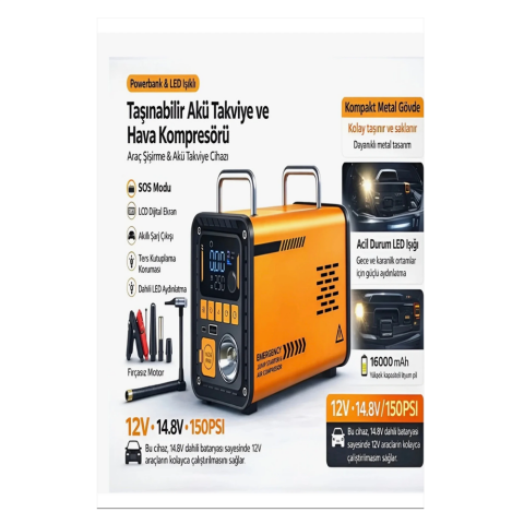 Auhma Akü Takviye 16.000Mah