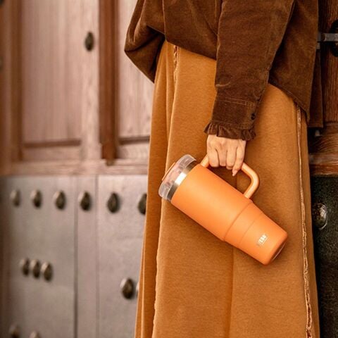 Tyeso QQ Termos Sızdırmaz Pipetli Çift Duvarlı Vakumlu 900ML