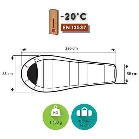 Trimm Highlander -20'C Ultralight Uyku Tulumu - 195L, Kırmızı