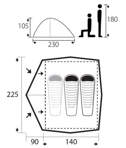 Trimm Compact 2 Kişilik 4 Mevsim Çadır