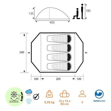 Trimm Tornado 4 Kişilik 4 Mevsim Çadır