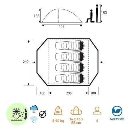 Trimm Tornado 4 Kişilik 4 Mevsim Çadır