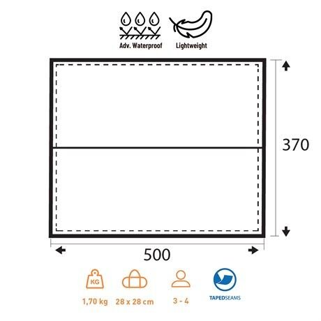 Trimm Trace XL 370x500 Outdoor Tarp - Kamuflaj