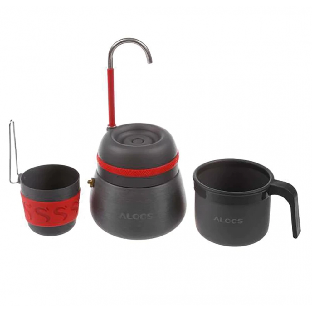 Alocs Kamp Filtre Kahve Demleme Potu Moka Pot Tam Set