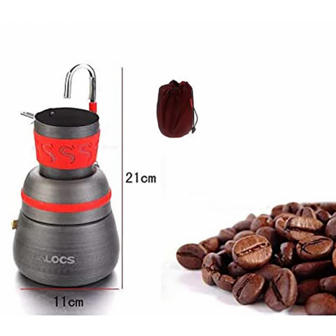 Alocs Kamp Filtre Kahve Demleme Potu Moka Pot Tam Set