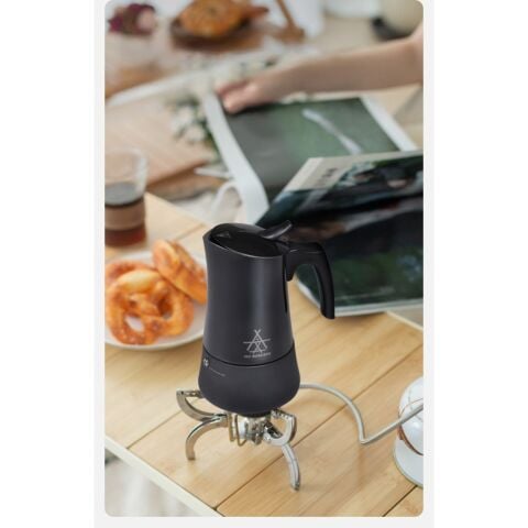 Alocs Taşınabilir Mocha Pot 450 ML 9 Cup Siyah