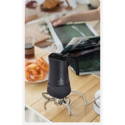 Alocs Taşınabilir Mocha Pot 450 ML 9 Cup Siyah