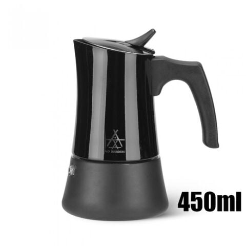 Alocs Taşınabilir Mocha Pot 450 ML 9 Cup Siyah