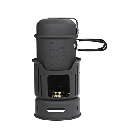 Alocs Alkol Ocaklı Pişirme Seti 1 2 Kişilik Çantalı Set