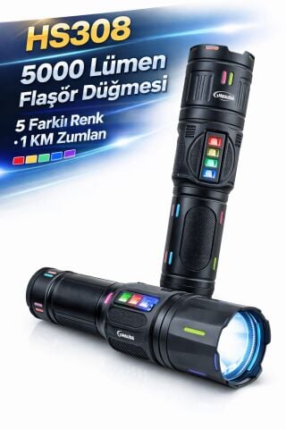 Hasuba HS308 Çok Fonksiyonlu El Feneri - 5000 Lümen