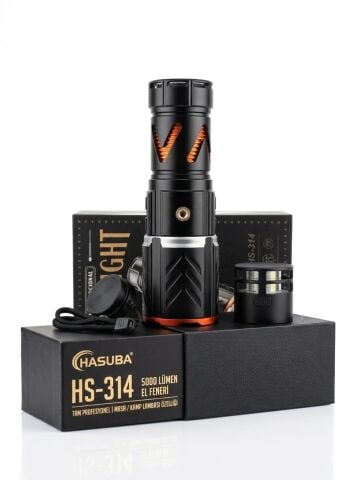 Hasuba HS-314 5000 Lümen Profesyonel El Feneri - Masa ve Kamp Lambası Özelliklizilli