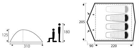 Trimm Hudson 3 Kişilik Çadır