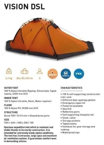 Trimm Vision-DSL 3 Kişilik 5 Mevsim Çadır