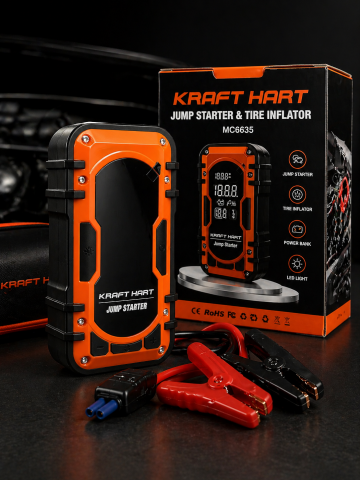 KRAFT HART MC6635 Akü Takviye Cihazı 12V Jump Starter & Kompresör